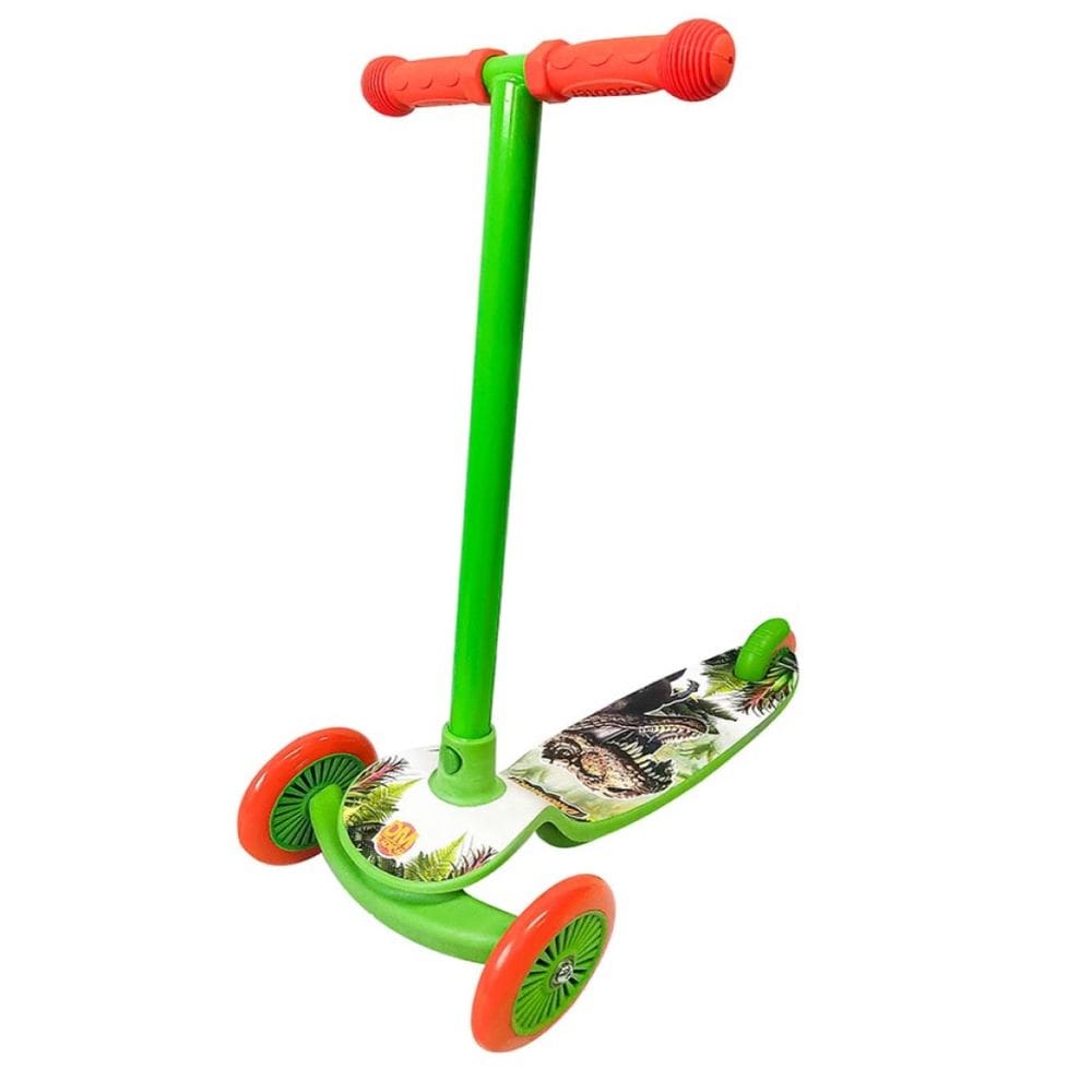 Patinete Ajustável Dinossauro Menino Infantil Até 50Kg Verde