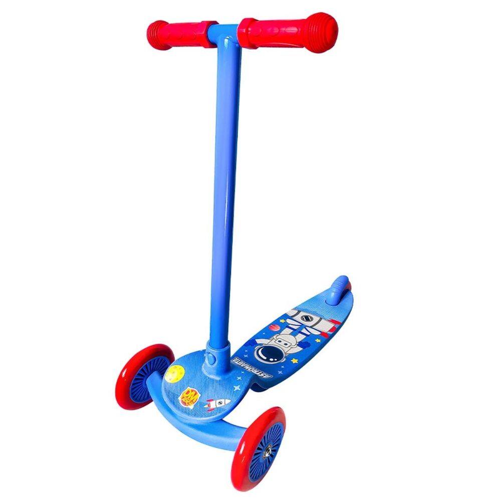Patinete Ajustável Astronauta Menino Infantil Até 50Kg Azul