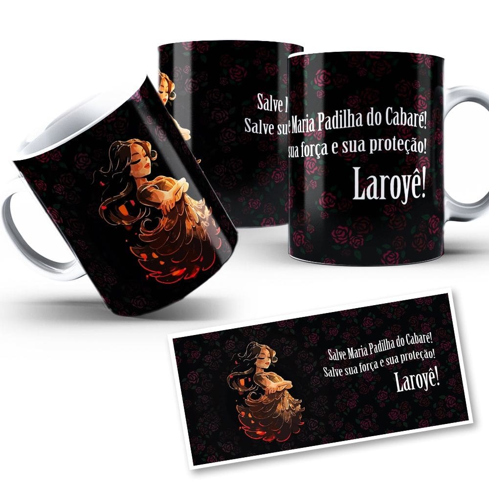 Caneca da Maria Padilha Detalhada Colorida e Vibrante 325ml