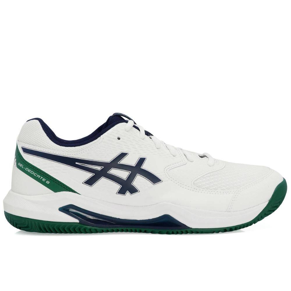 Tênis Asics Gel Dedicate 8 Clay - Saibro - Branco Marinho e Verde