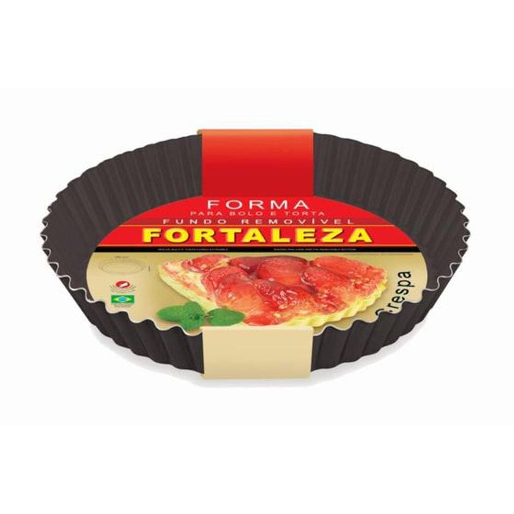 Forma Para Bolo e Torta Crespa Fundo Removivel Black 20 Fortaleza