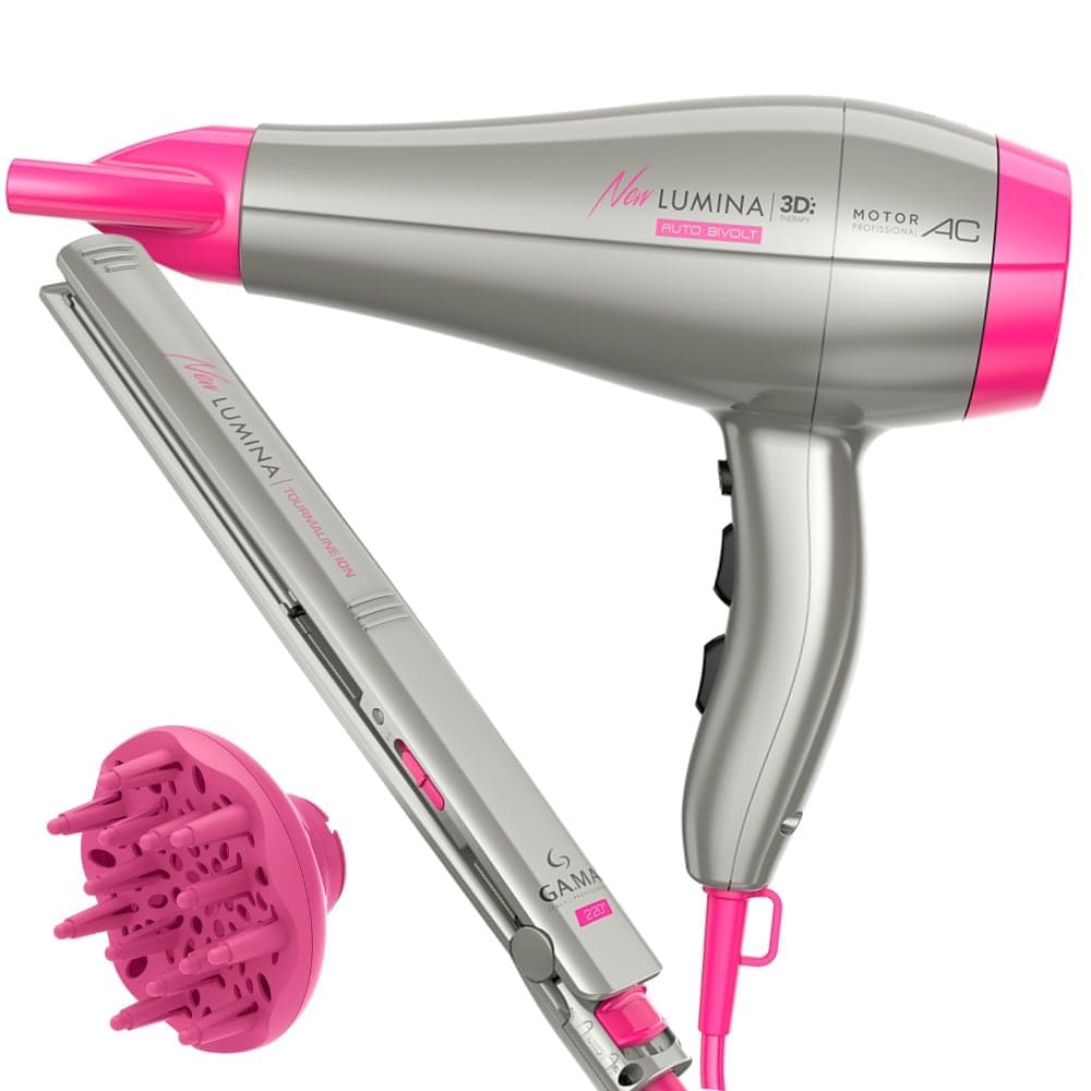 Kit Secador, Difusor e Prancha New Lumina Tourmaline