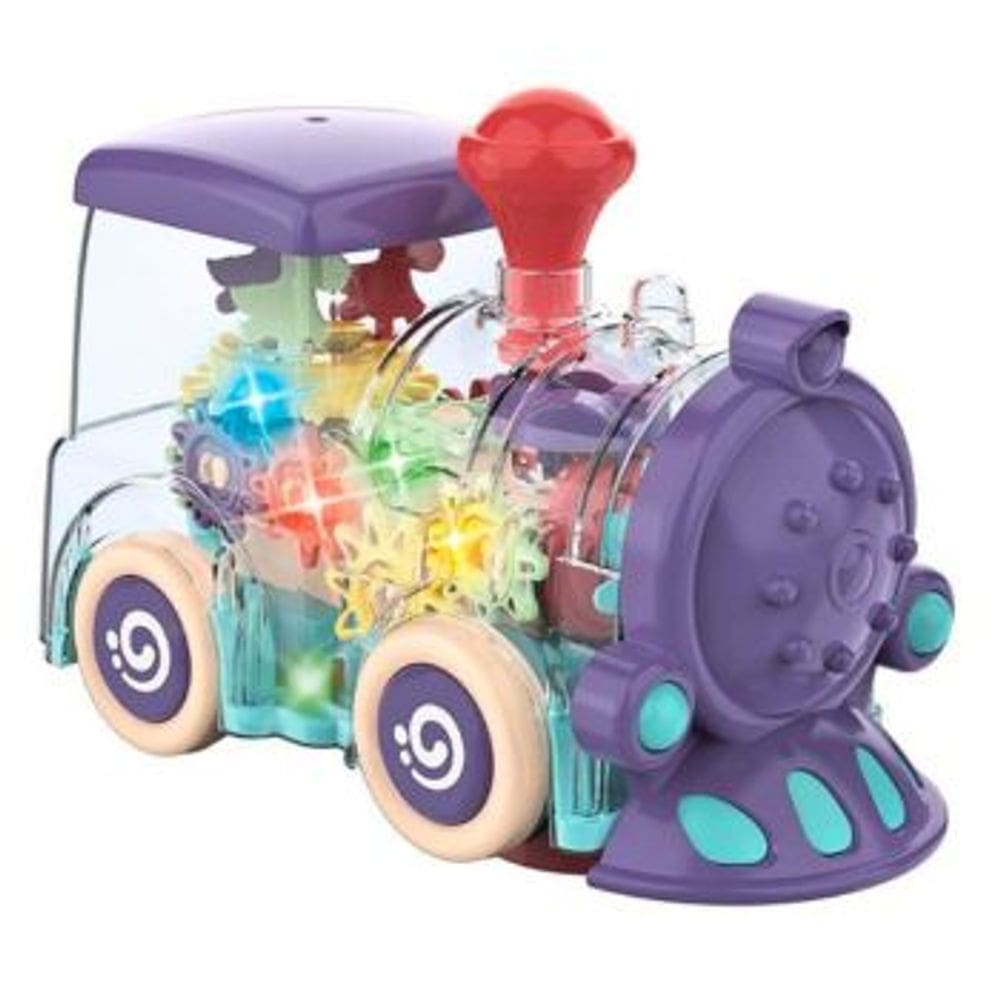Trenzinho Bate e Volta Color com Musica e Luz Chamine Sobe e Desce DM Toys com Engrenagens Internas