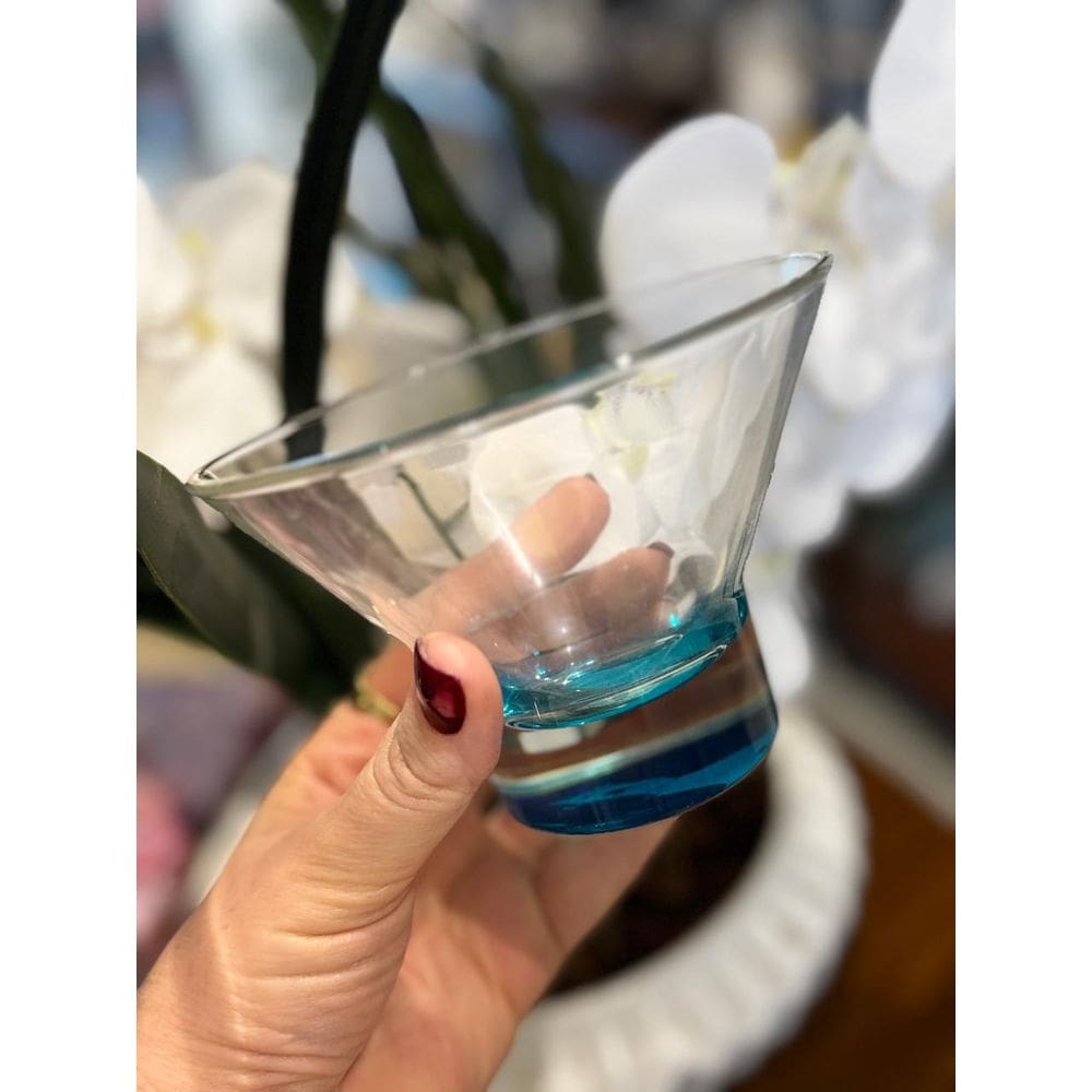 Unidade taça sobremesa Ypsilon 375ml base azul