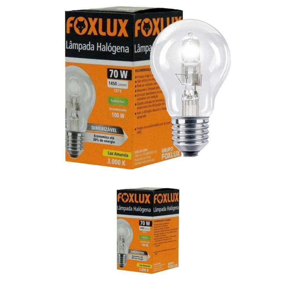 Kit 2 Lampada Halogena Classica 70w 127v Foxlux