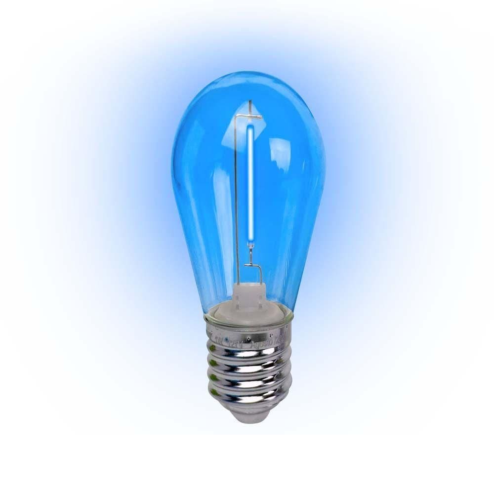 Lâmpada Led Filamento Azul 1w E-27 220v 4 Peças Foxlux