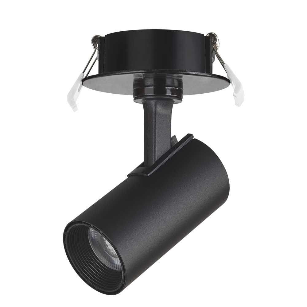 Spot Led Direcionável Embutir 12w Pt Bivolt 3000k Foxlux