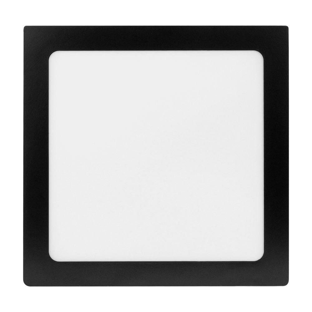 Painel De Led 18 W 4000k Quadrado Embutir Preto Foxlux
