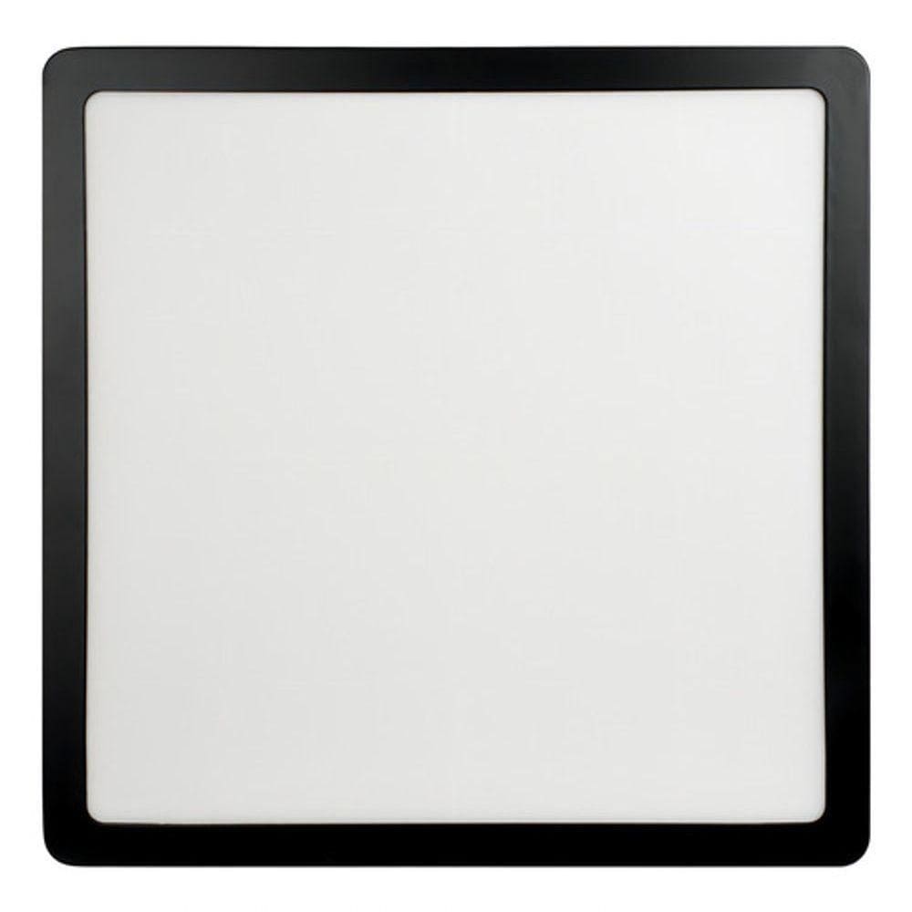 Painel Led 29,3x29,3 Quadrado Preto Sobrepor 24w 6500k Foxlux