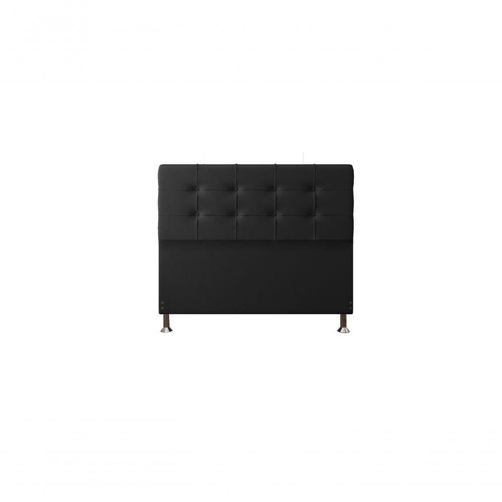 Cabeceira Atenas 1,60 Cm Cama Box Queen Suede Preto