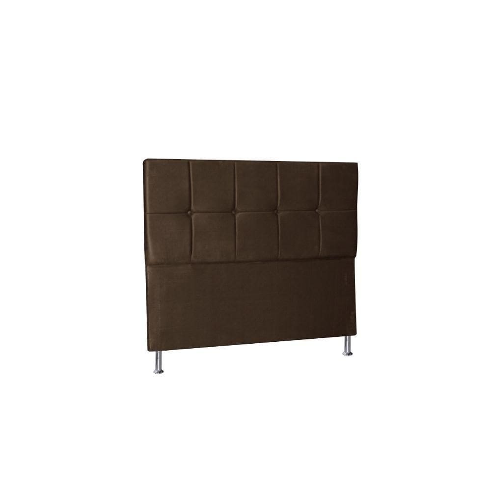 Cabeceira Lisboa 1,60 Cm Para Cama Box Queen Suede Marrom