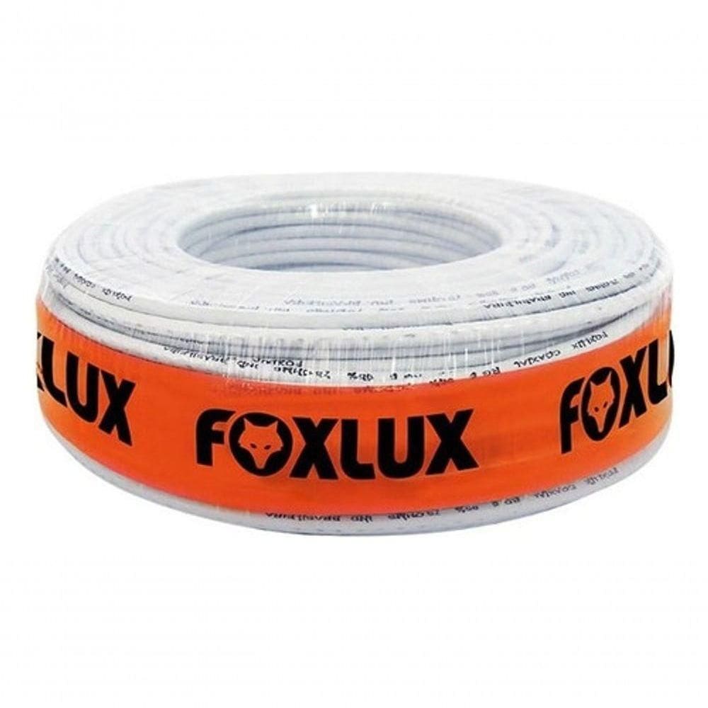 Cabo Coaxial Rgc 06/75 Ohms 67% Branco 100m Foxlux