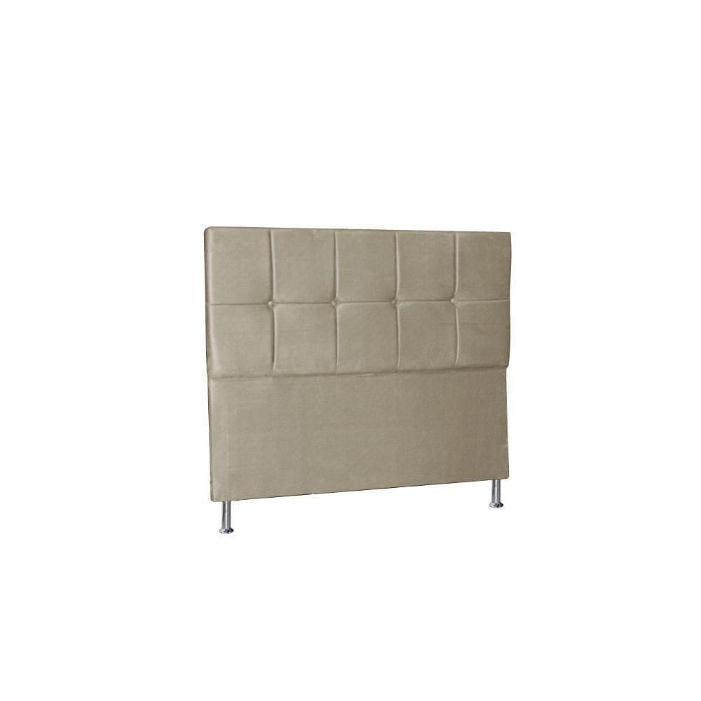 Cabeceira Lisboa 1,60 Cm Cama Box Queen Suede Bege