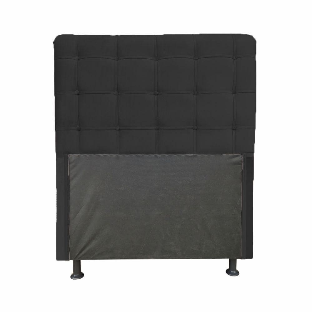 Cabeceira Dama 1,00 Cm Cama Box Solteiro Suede Preto