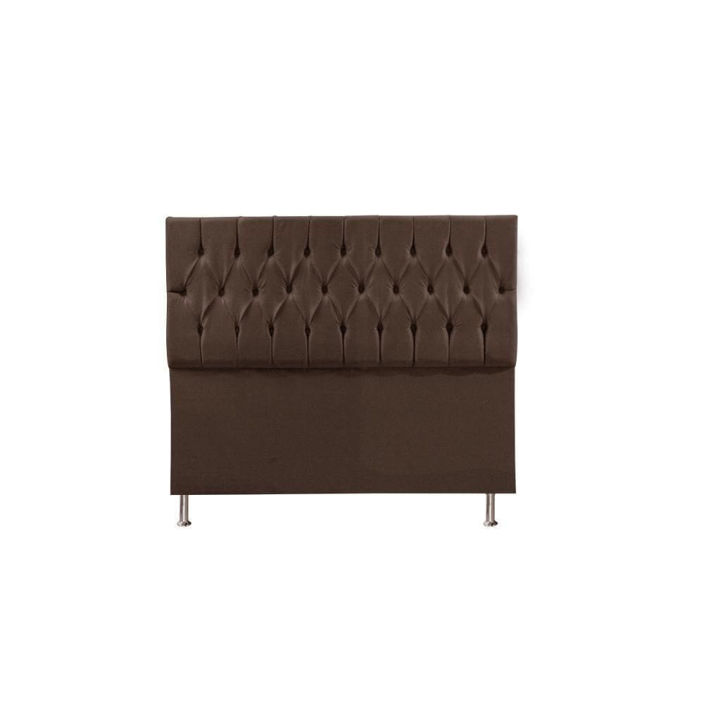 Cabeceira Paris 1,95cm Cama Box King Size Suede Marrom