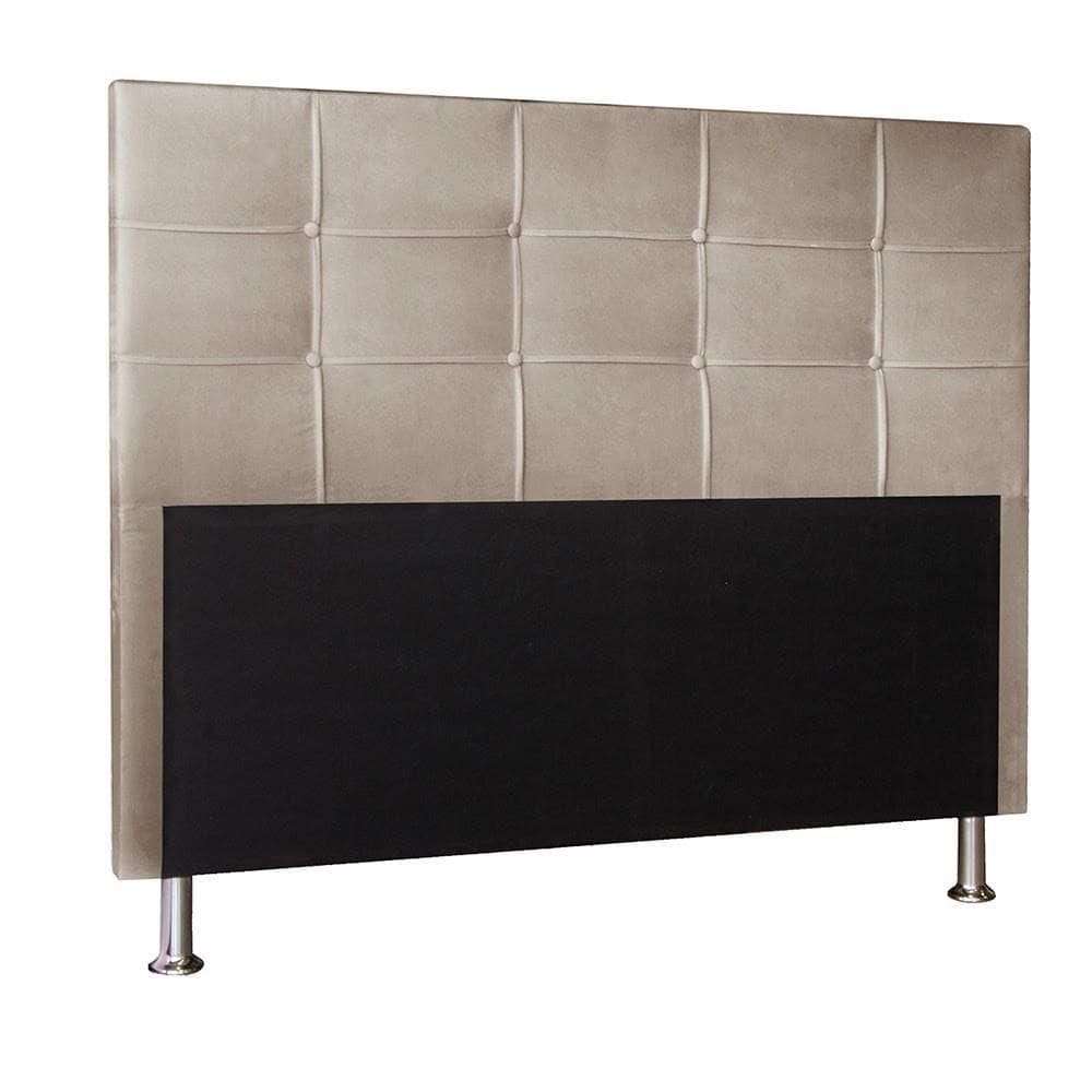 Cabeceira Roma 1,95 Cm Cama Box King Size Suede Bege