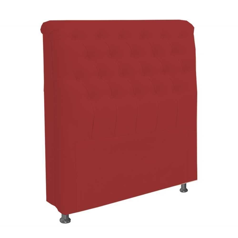 Cabeceira Dama 1,60 Cm Cama Box Queen Suede Vermelho