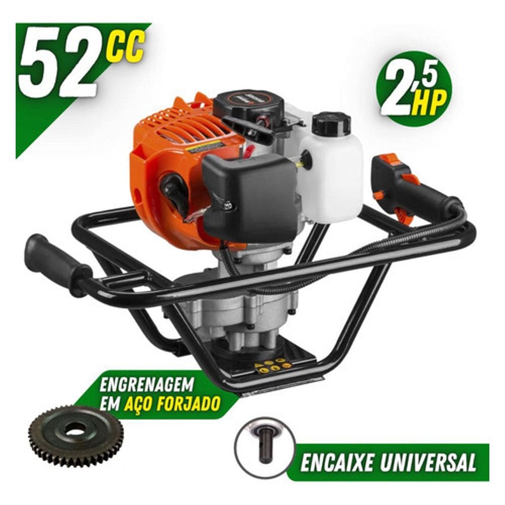 Perfurador De Solo Tekna 52cc Ea52xs 2,5hp Motor a Gasolina Sem Broca