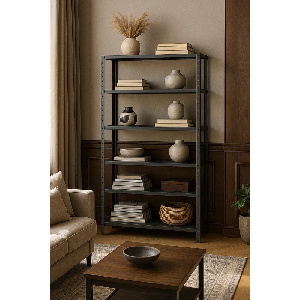 Estante Prateleira Aço Dupla 6 Bandeja 60cm Preto - Rede Móveis