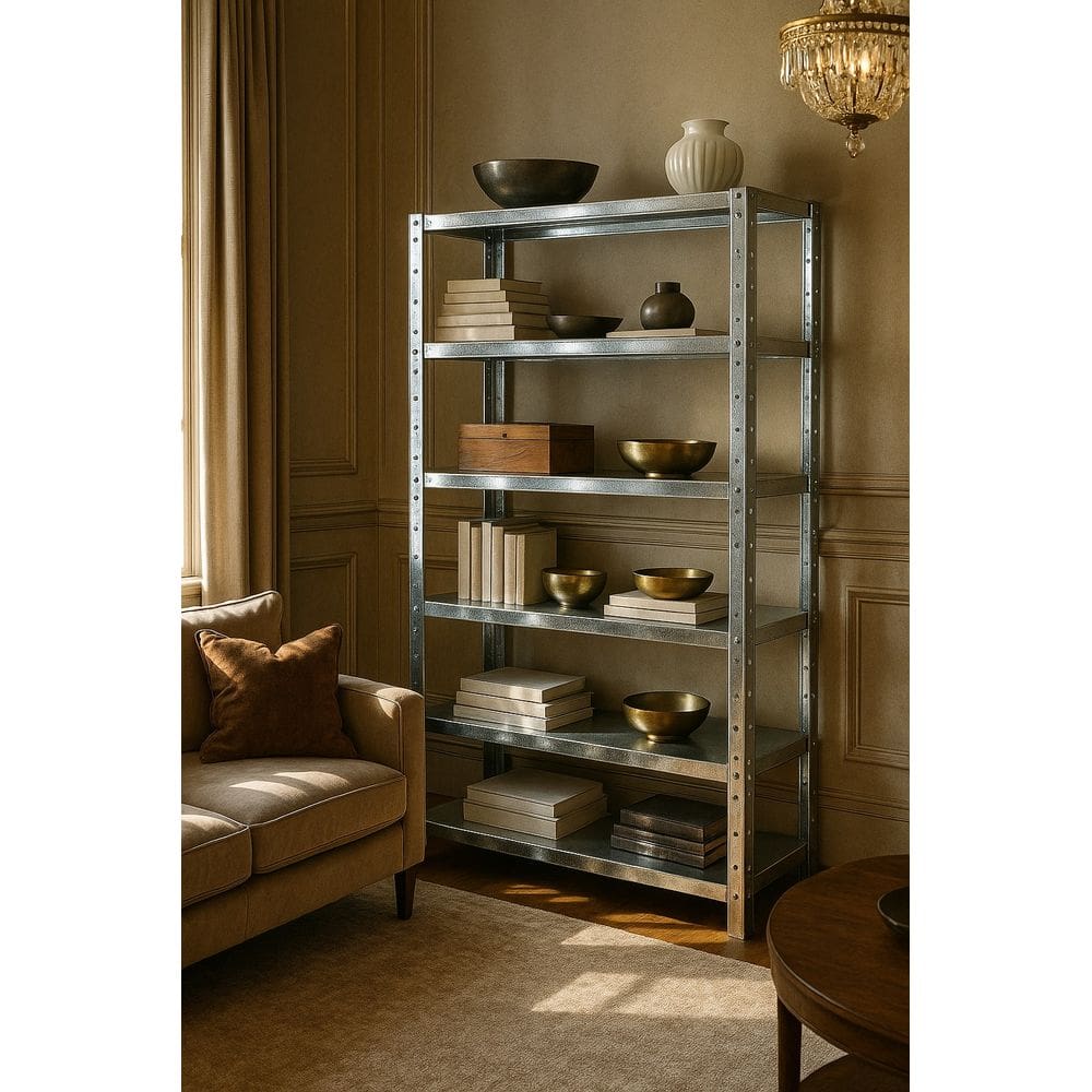 Estante Prateleira Aço Dupla 6 Bandeja 90cm Galvanizada - Rede Móveis