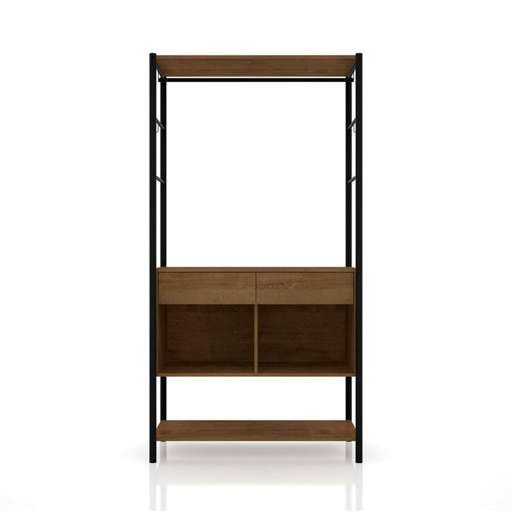 Guarda Roupa Solteiro Paris Closet Estilo Industrial