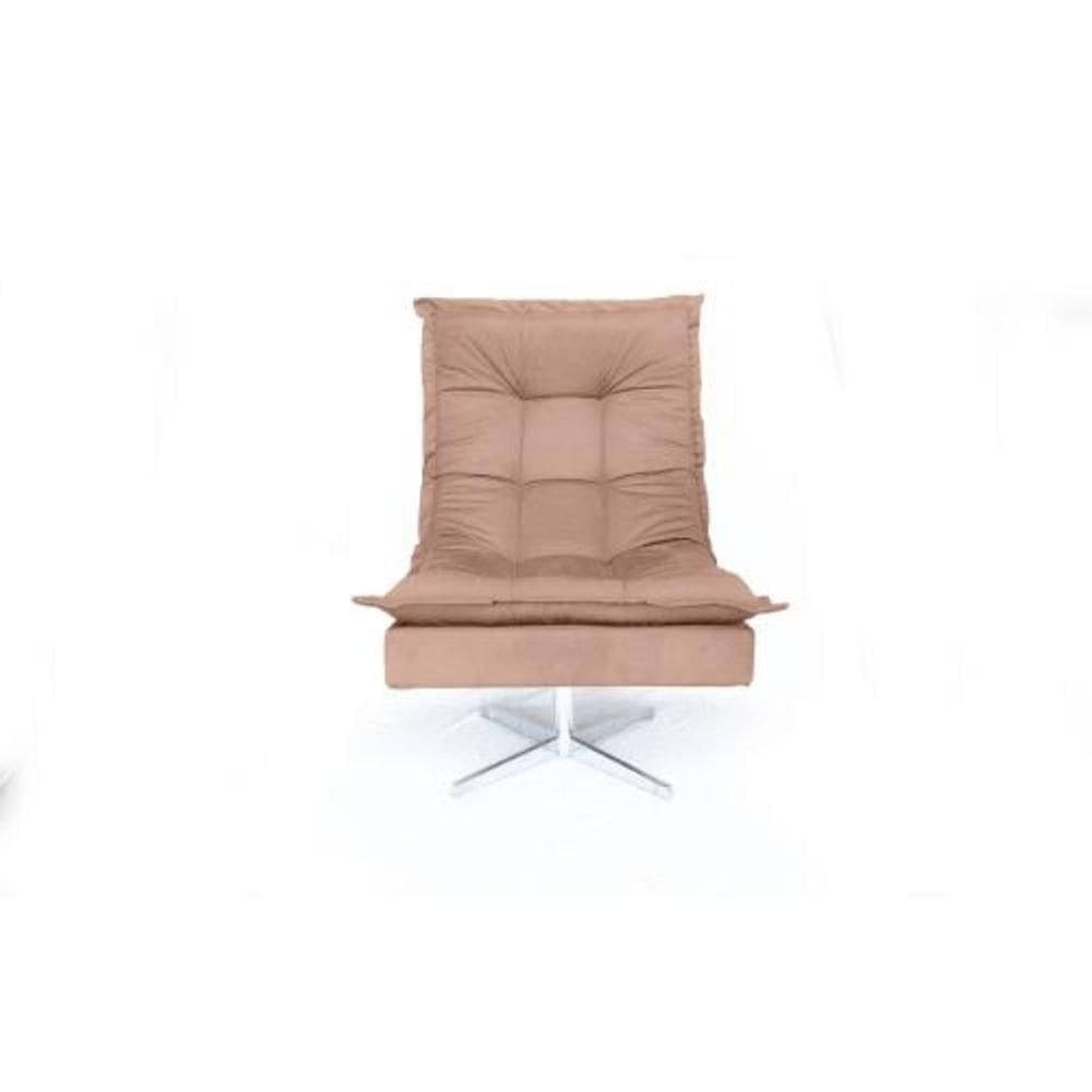 Poltrona Decorativa Nilla Chaise Tecido Liso