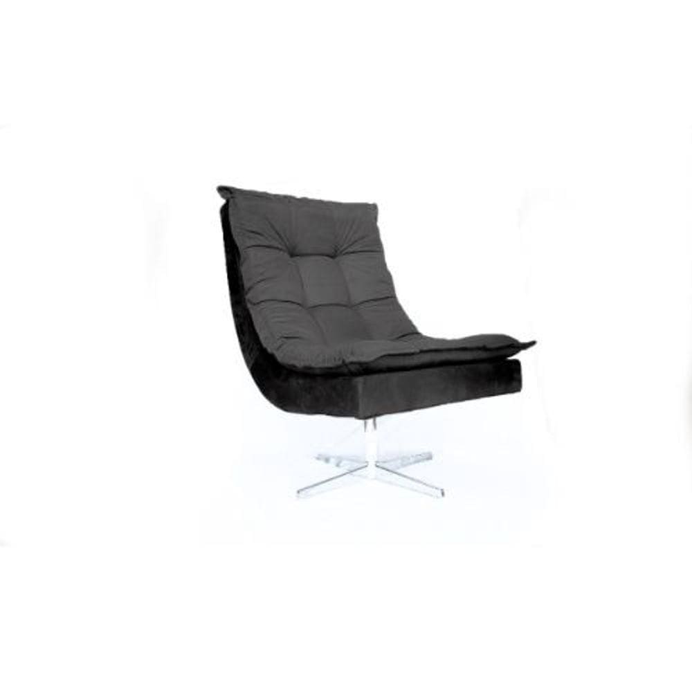 Poltrona Decorativa Nilla Chaise Tecido Liso