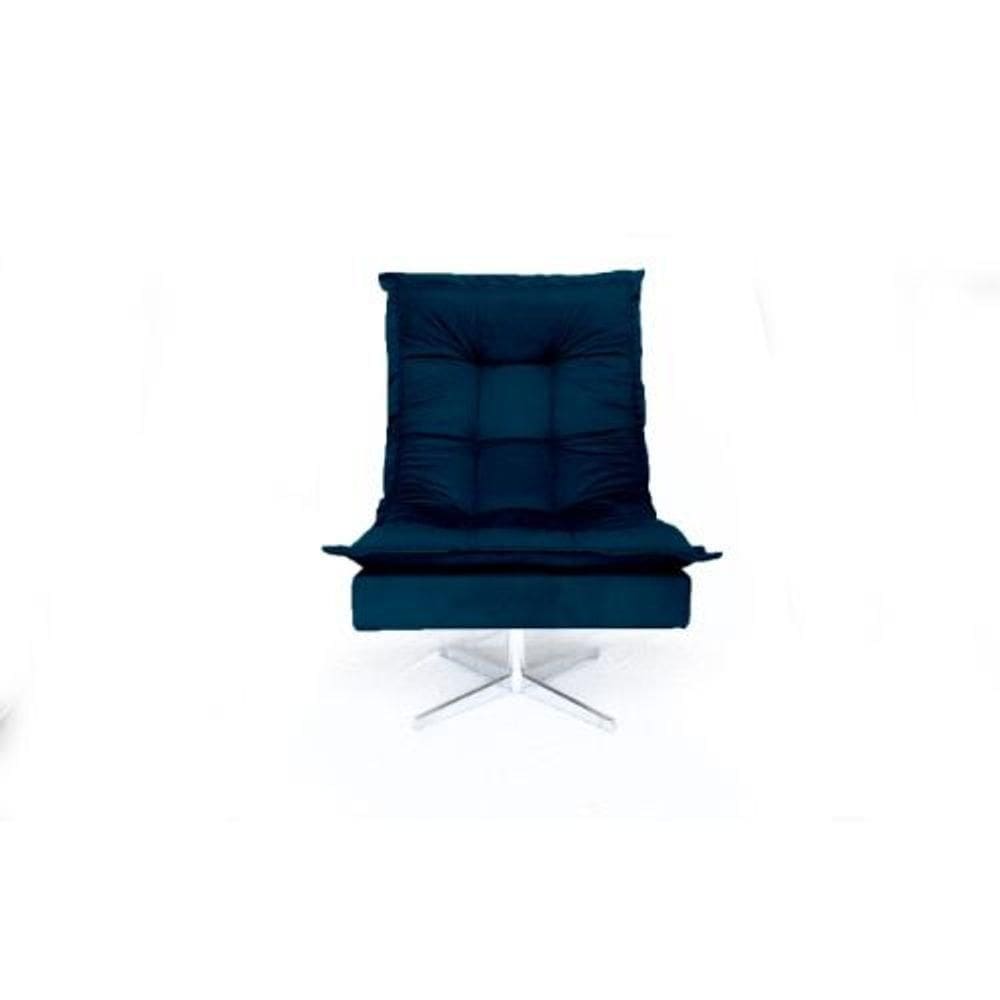 Poltrona Decorativa Nilla Chaise Tecido Liso
