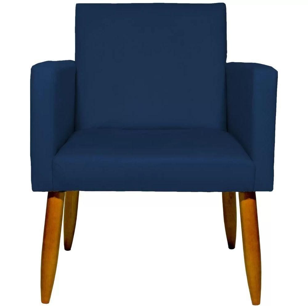 Poltrona Decorativa Nina Sala E Escritório Azul Marinho
