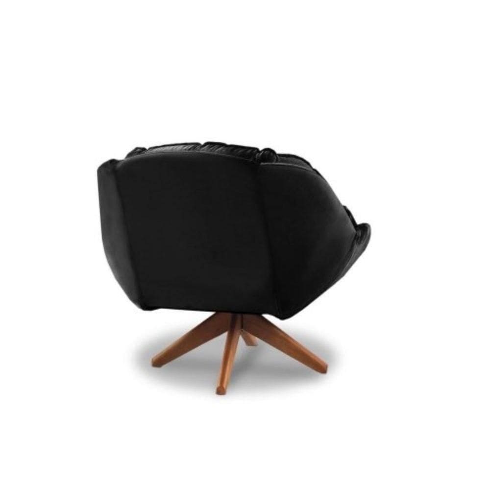 Poltrona Decorativa Flórida Com Base Giratória Suede