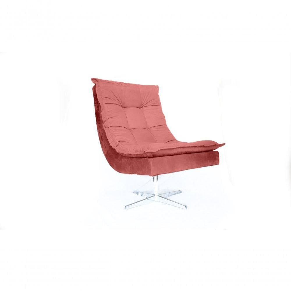 Poltrona Decorativa Nilla Chaise Tecido Liso