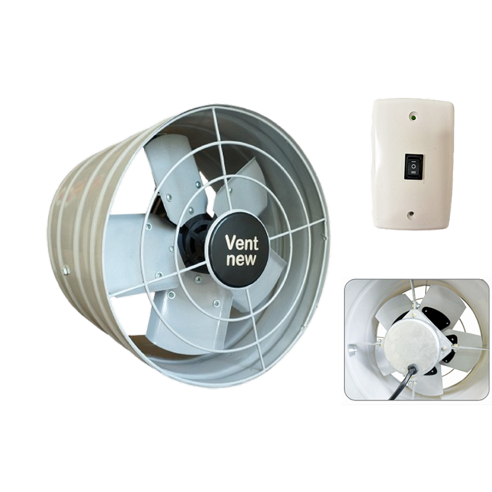Exaustor Alta Vazão 30cm Vent New vazão 8.640 m³/h blindado