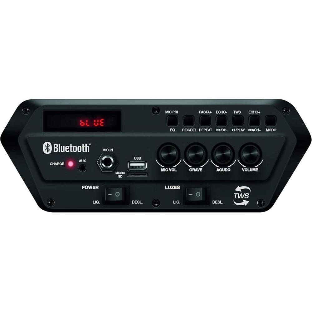 Caixa Amplificada Mondial Cm-400 400w Preto Vermelho