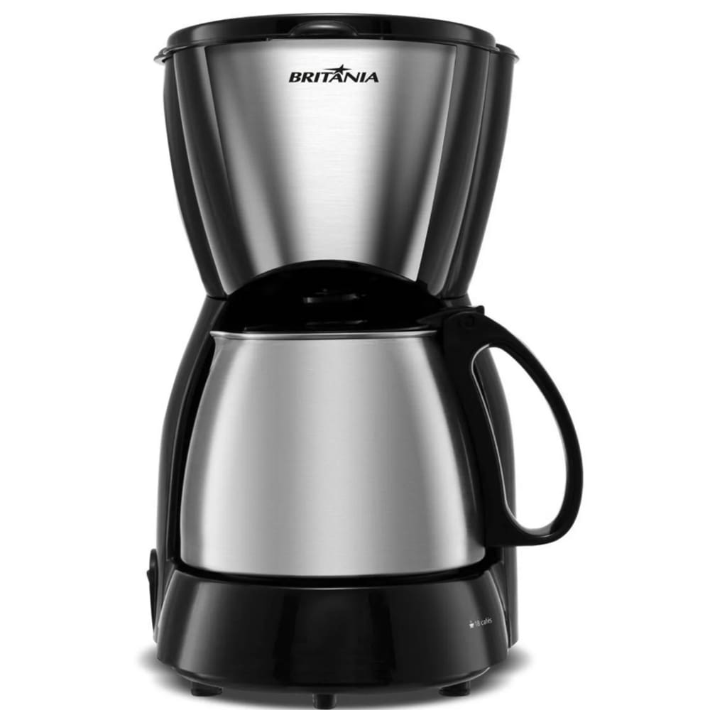 Cafeteira Eletrica 720ml Britania 550W 18 Cafes Inox 220V