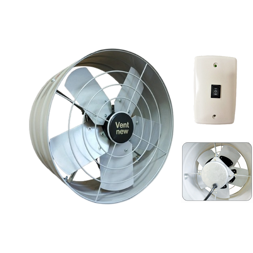 Exaustor Axial 40cm Vent New vazão 10.440m³/h motor blindado