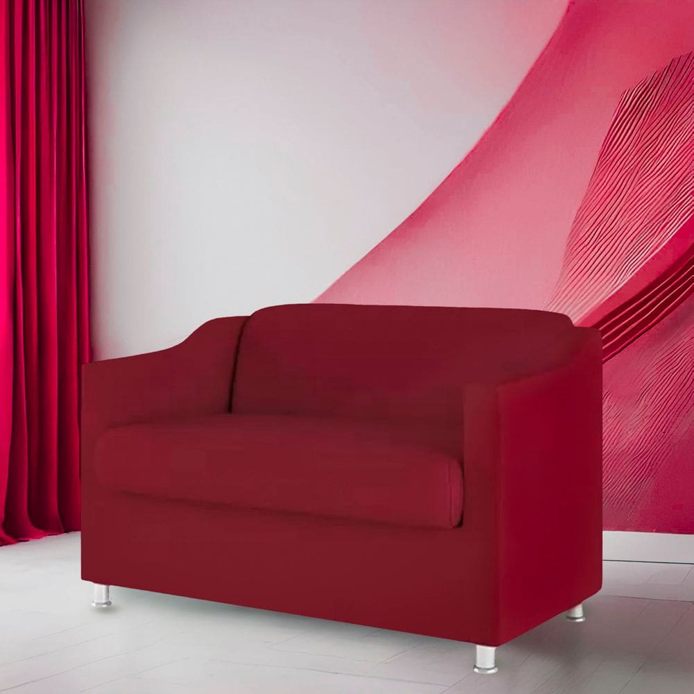 Namoradeira Bia Decorativa Reforçada Recepção Clinica Salão Sala De Estar Suede Marsala