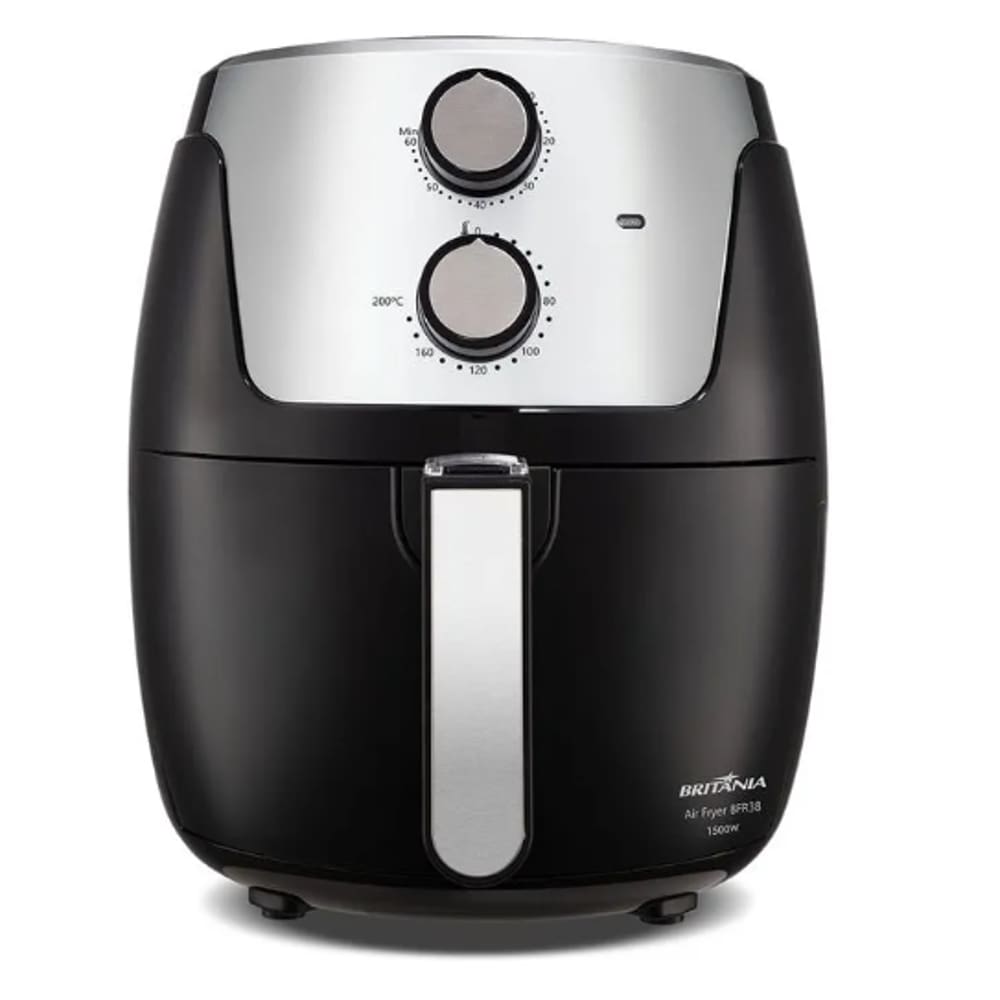 Fritadeira Air Fryer Britania 4.2L Antiaderente 1500W Preta 220V