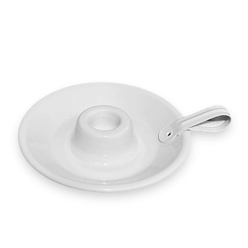 Castiçal porta Velas Branco Vibrante de Alumínio