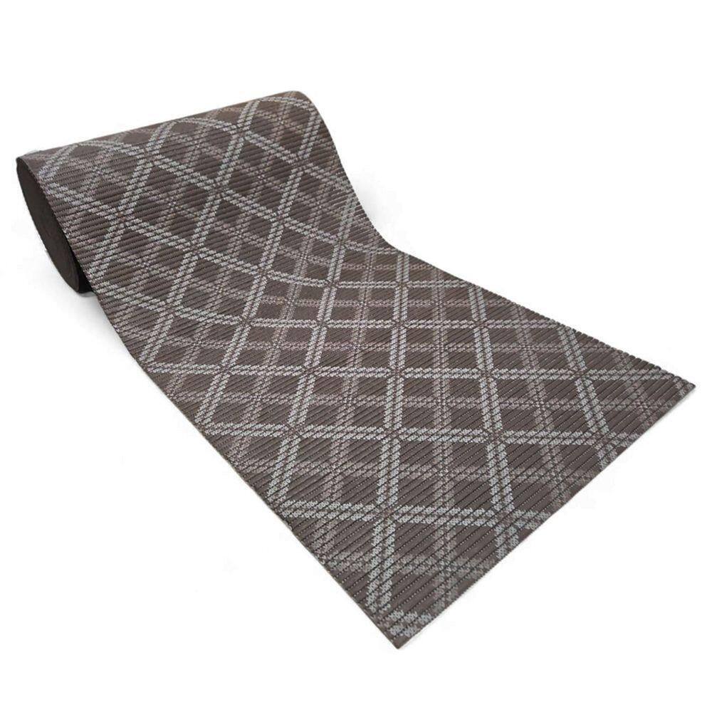 Tapete Passadeira Capacho Emborrachada Antiderrap. 0,65x1,00 Geometric Marrom