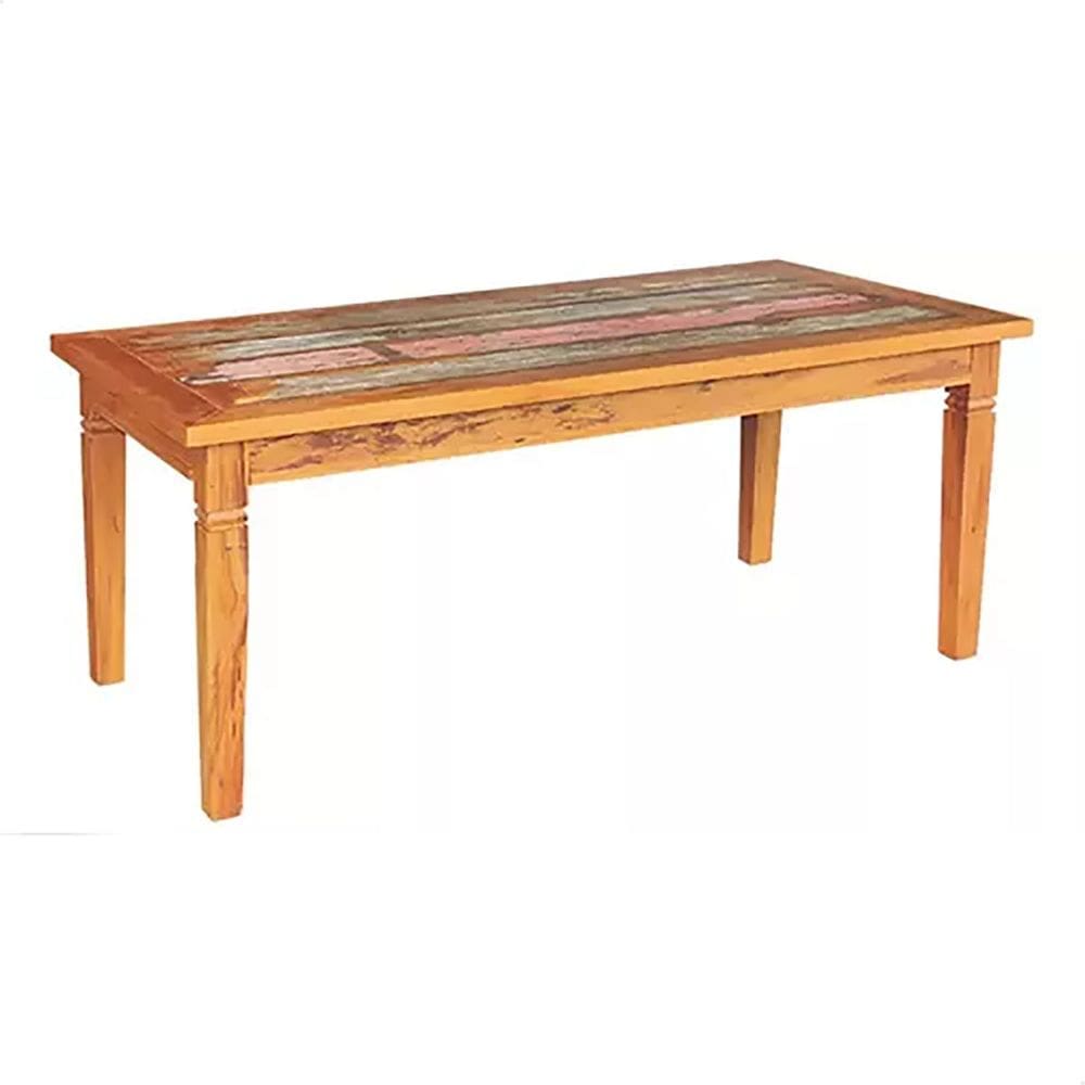 Mesa de Jantar 1,8 M Madeira Maciça Com Pátina