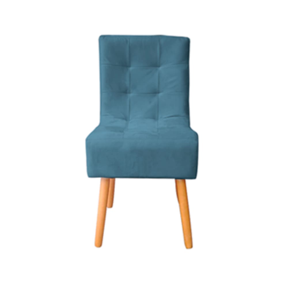 Cadeira Poltrona Sala de Jantar Penteadeira Reforçada Decorativa Liz Suede Azul Marinho