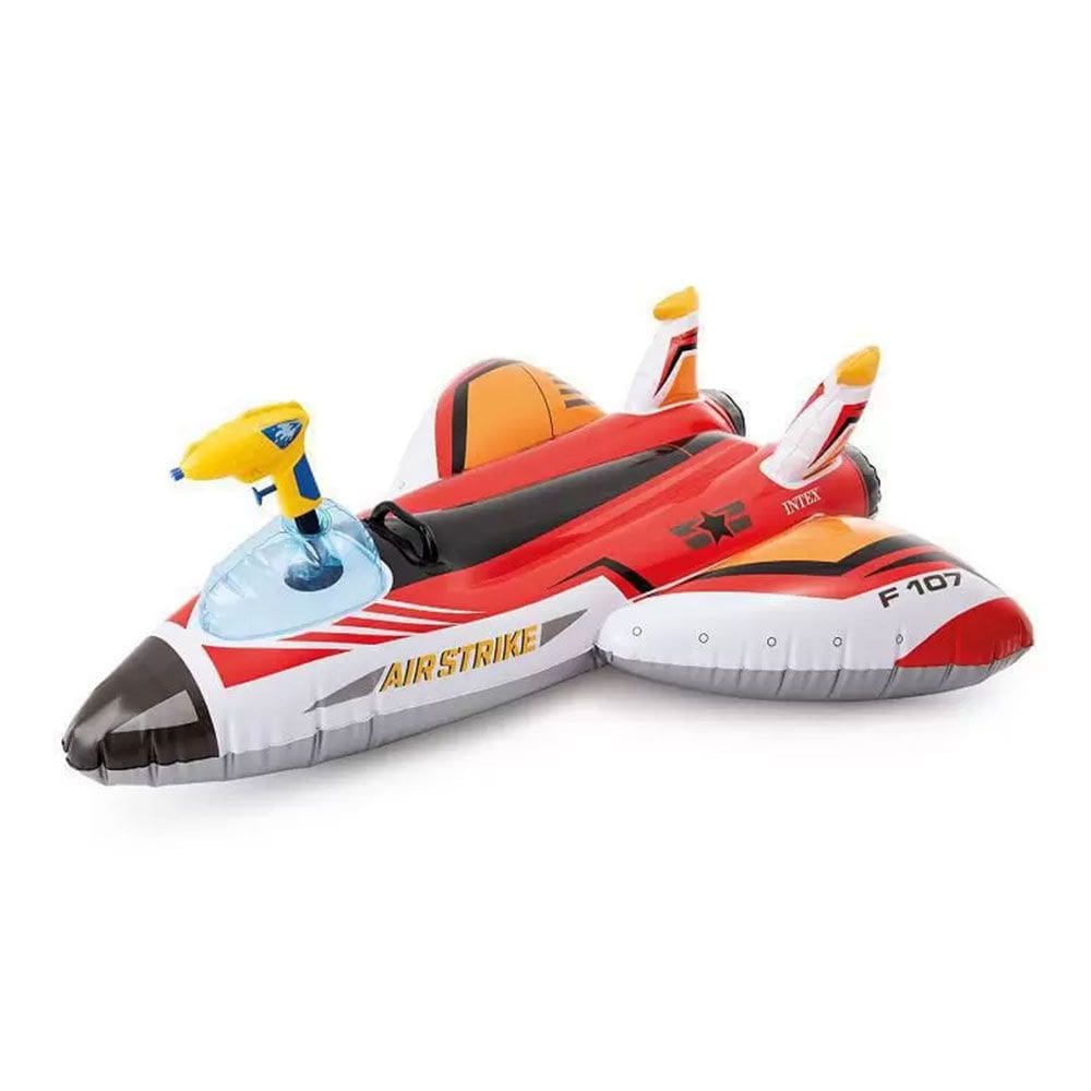 Boia Bote Inflável Infantil Avião com Lançador de Água - Intex Vermelho
