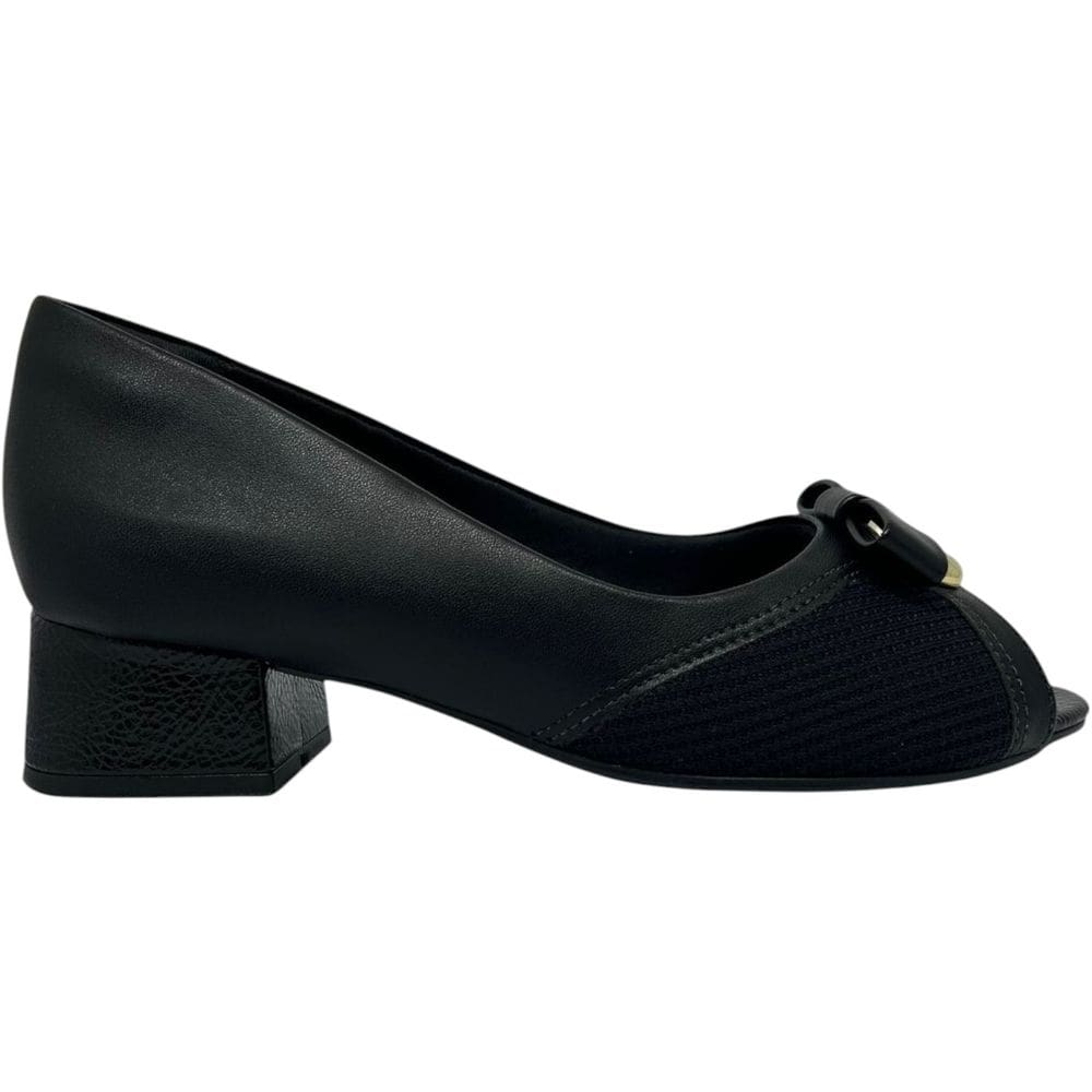 Sapato Feminino Peep Toe Casual Dia a Dia Passeio Trabalho Para Joanetes Ultra Conforto Comfortflex 2564402