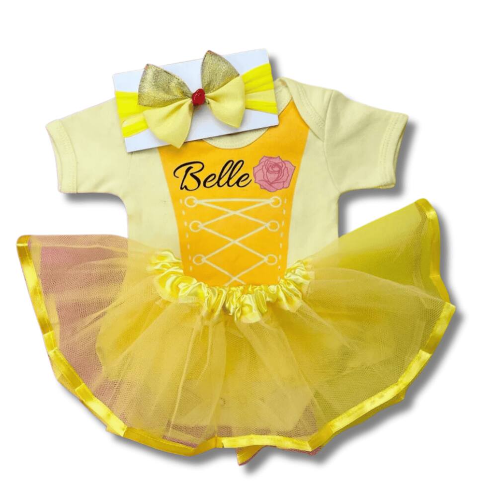 Kit Body Bela Com Laço e Saia Mesverssario