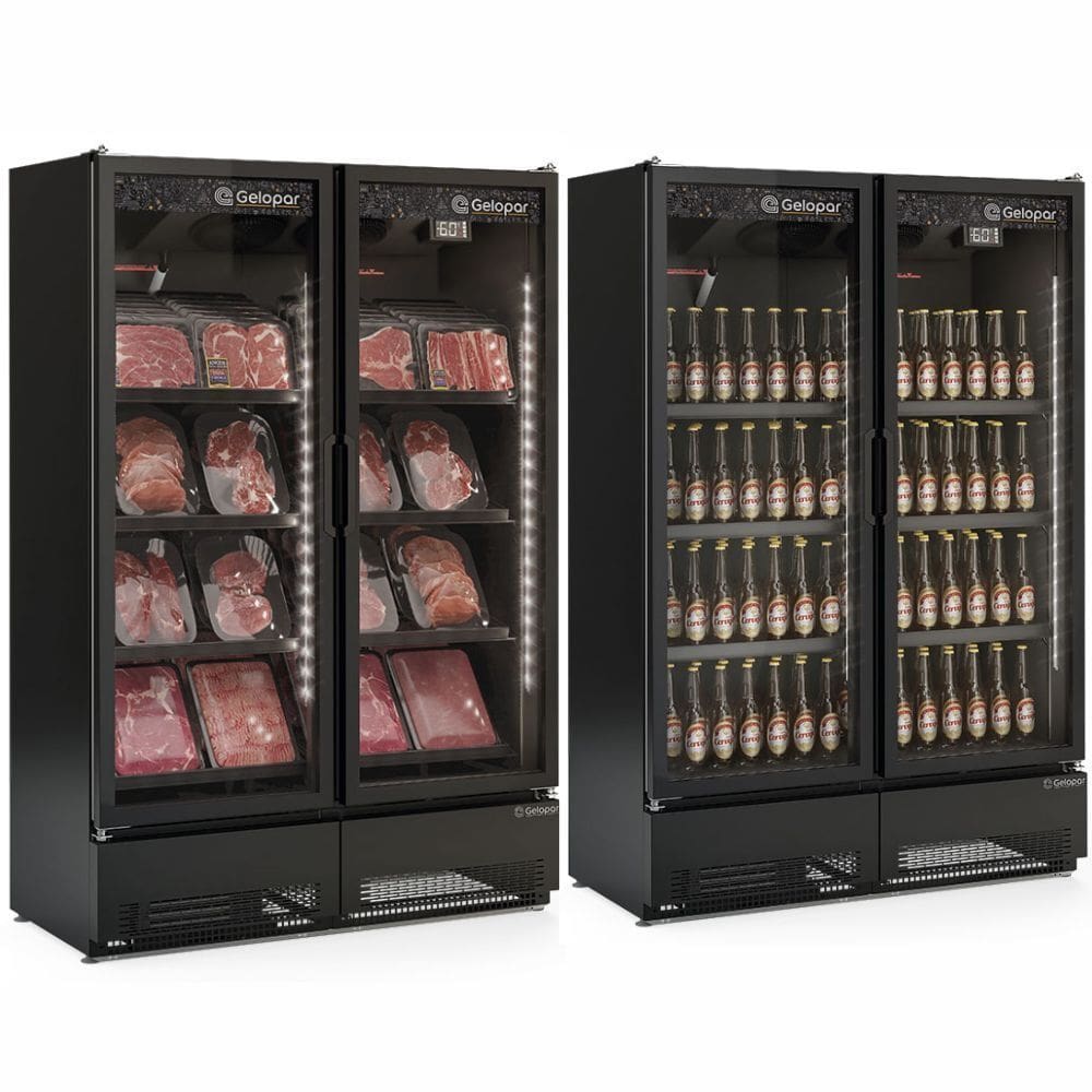 Cervejeira Vertical 2 Portas 957L GCBC950CB All Black Gelopar 220V
