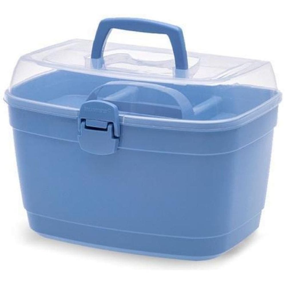 Caixa Maleta Multiuso Organizadora Maquiagem Grande - Azul