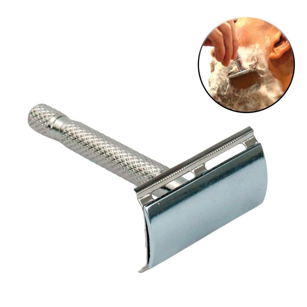 Aparelho de Barbear Inox com Lâmina - Tudo em Caixa