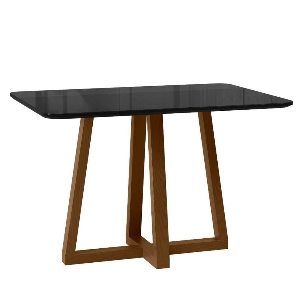 Mesa para Sala de Jantar Livia Largha Ambar/Preto