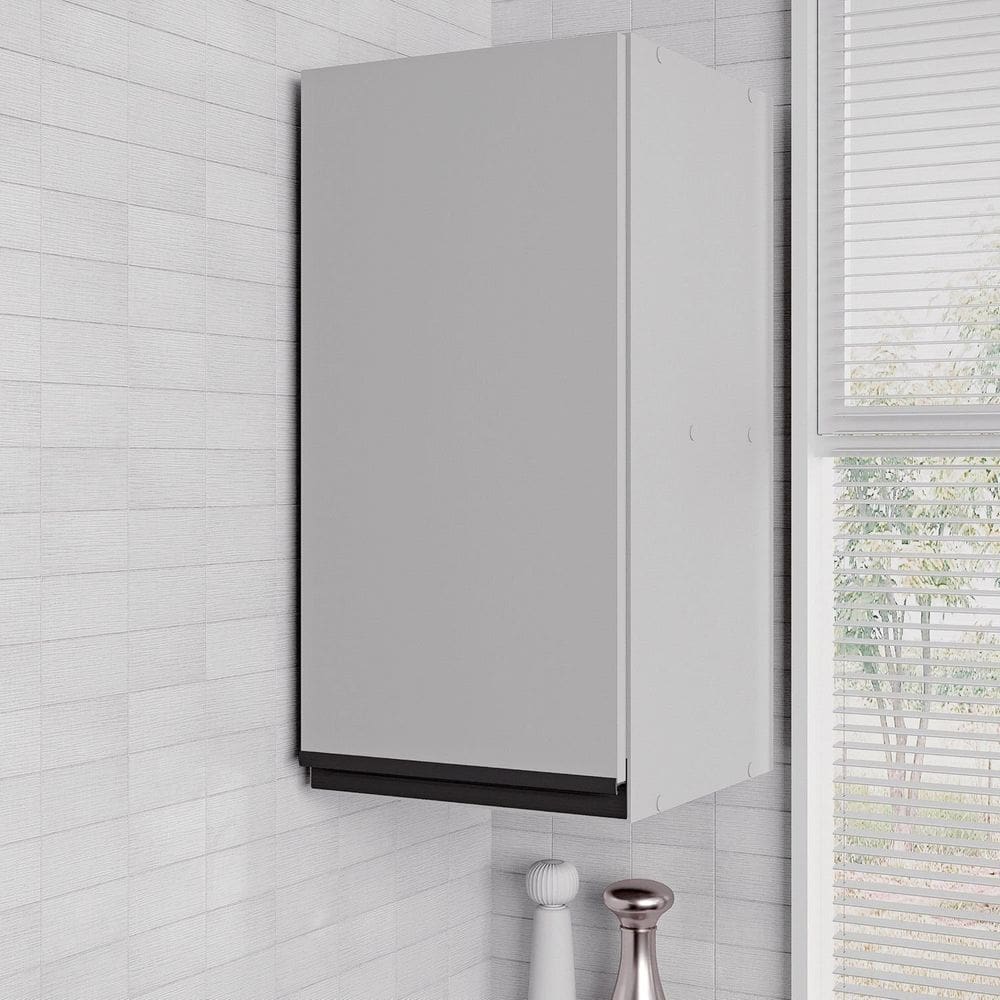 Armário Aéreo 1 Porta 30cm Nara Cabecasa Madeiramadeira Cinza Claro
