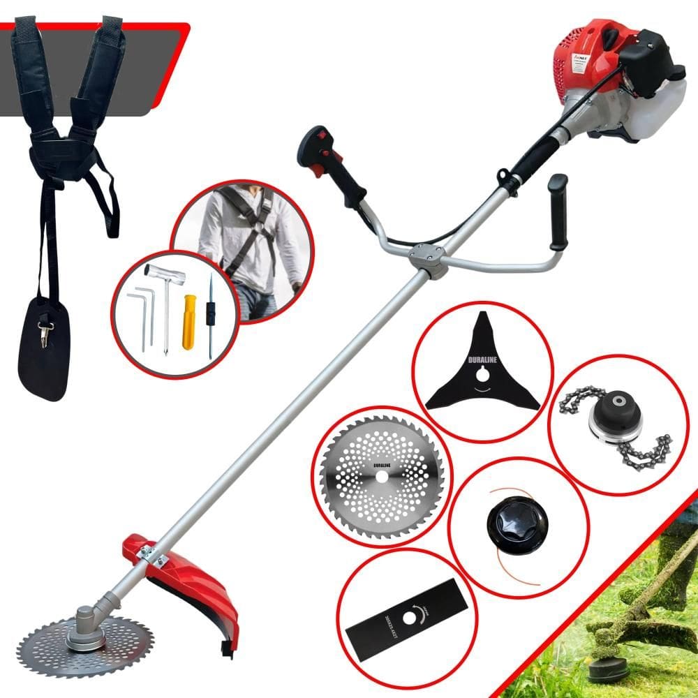 Roçadeira Lateral À Gasolina Anmax CG430P Motor 2T 43cc 2HP 9000rpm Alta Performance Roçadeira Completa Com Carretel de Nylon e Kit 4 Lâminas de Corte